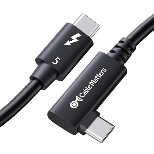Gn出品　5枚 Amazon.co.jp: [Intel認証] Cable Matters 80Gbps L字 Thunderbolt 5